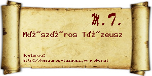 Mészáros Tézeusz névjegykártya